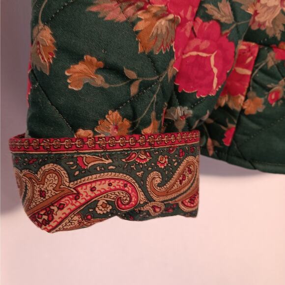 EUC Vera Bradley Large Quilted Greenbriar Pattern Button Up Jacket RETIRED 1987 - Picture 4 of 10